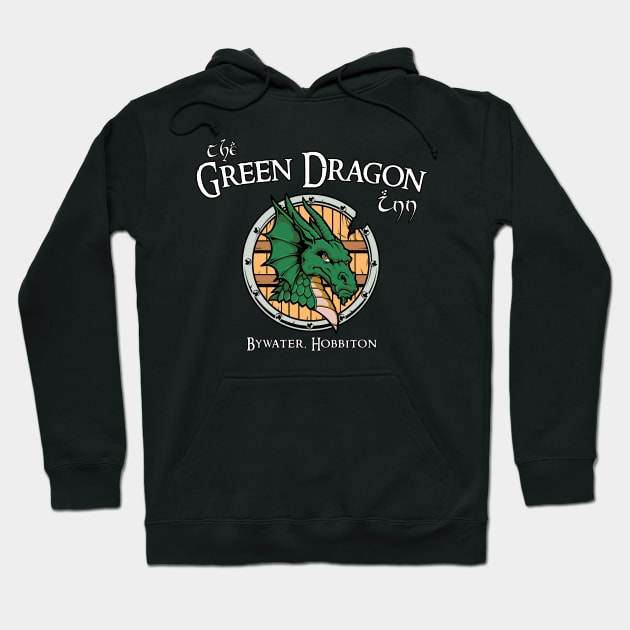 Dragon Inn (Black Print) Hoodie by Miskatonic Designs